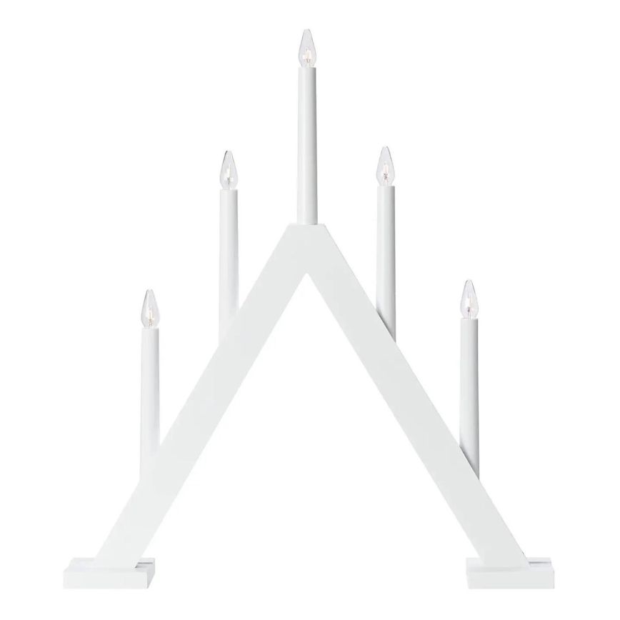 Markslöjd 706222 - Коледен свещник ARIELE 5xE10/3W/230V бор/бял