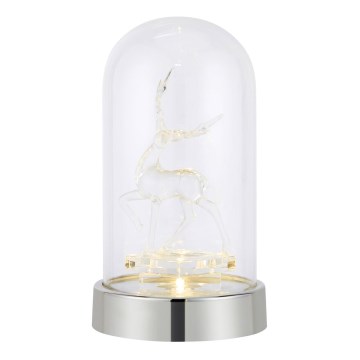 Markslöjd 706528 - LED Коледна декорация ISLA LED/0,06W/3xAA лъскав хром/елен
