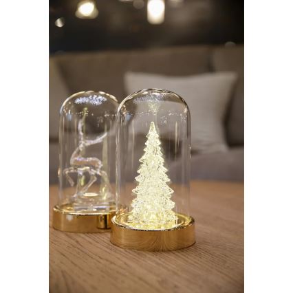 Markslöjd 706531 - LED Коледна украса ISLA LED/0,06W/3xAA месинг/елха