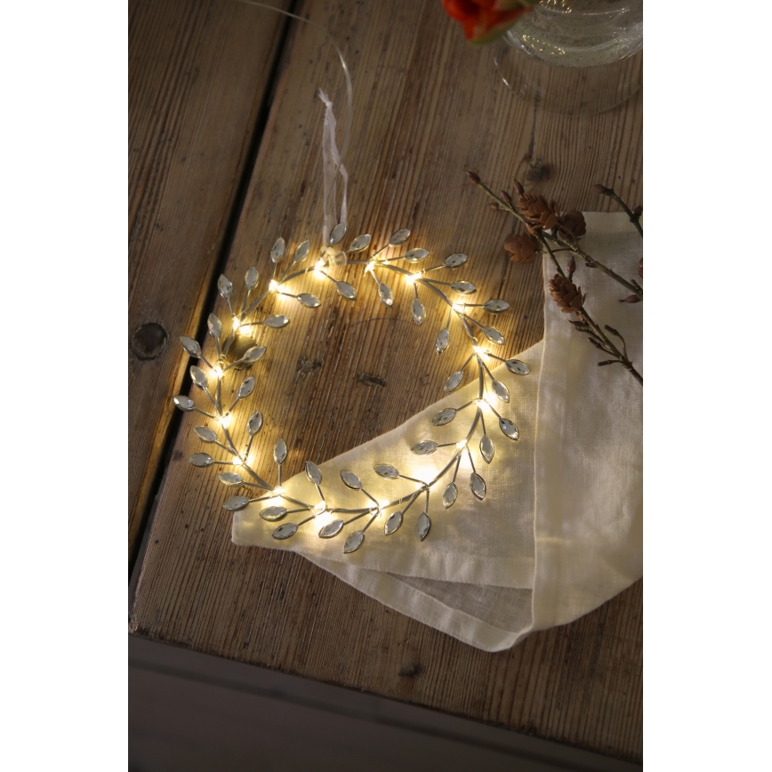 Markslöjd 706557 - LED Коледна декорация ARIA LED/3,12W/2xAA сребърна