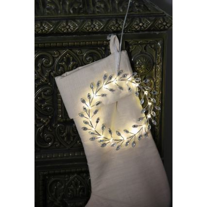 Markslöjd 706557 - LED Коледна декорация ARIA LED/3,12W/2xAA сребърна