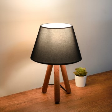 Маса лампа AYD 1xE27/40W/230V кафяво/антрацит