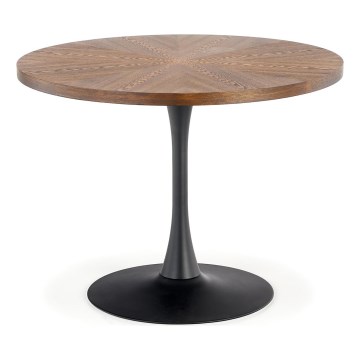 Маса за хранене CARMELO 75x100 cm черна/кафява