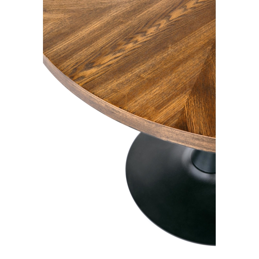 Маса за хранене CARMELO 75x100 cm черна/кафява