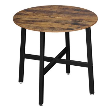 Маса за хранене ELDUR кафява/черна