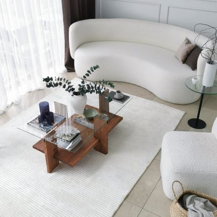 Масичка за кафе BABYLON 40x105 см кафяв/прозрачен