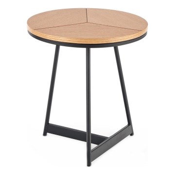 Масичка за кафе CARIDA 49x45 cm черен/дъб