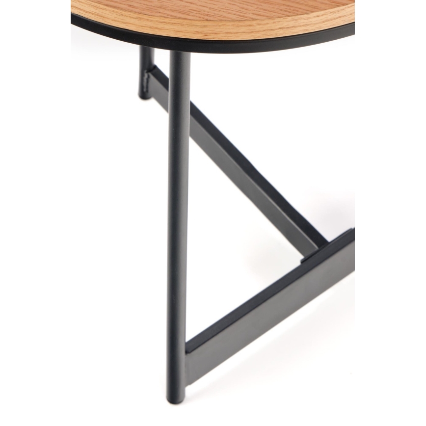 Масичка за кафе CARIDA 49x45 cm черен/дъб