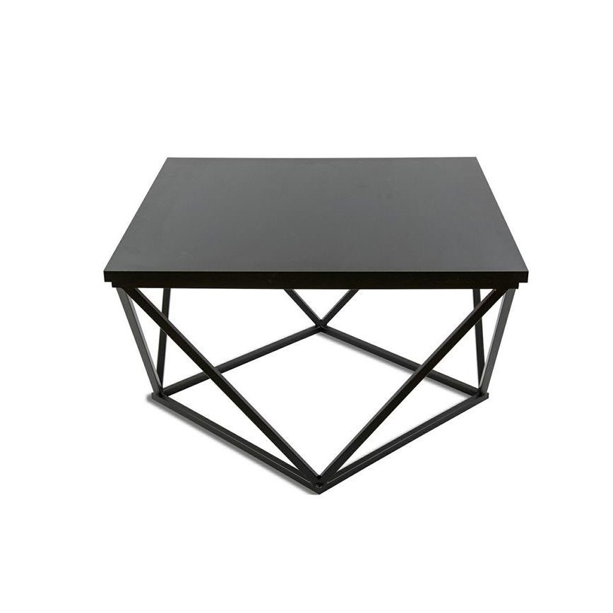 Масичка за кафе CURVED 62x62 см черна