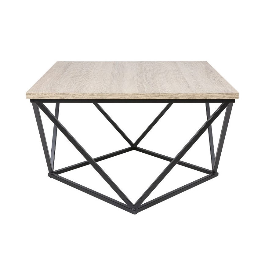 Масичка за кафе CURVED 62x62 см черна/кафява