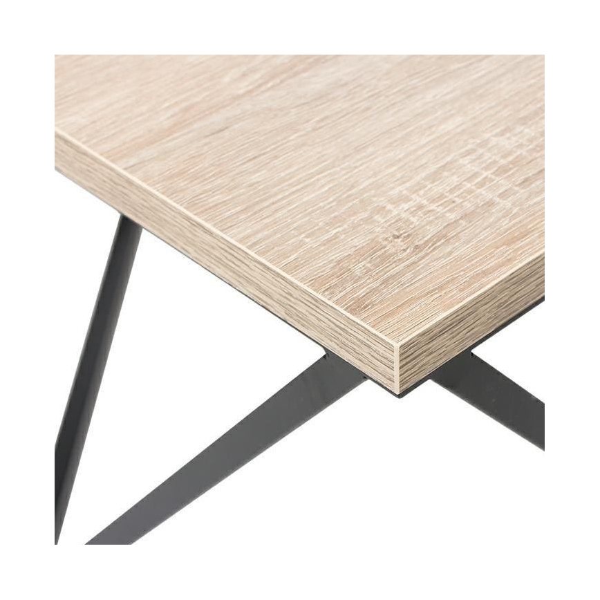 Масичка за кафе CURVED 62x62 см черна/кафява