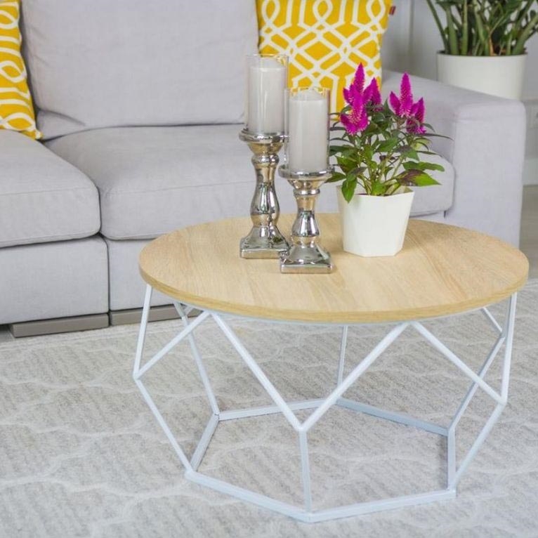 Масичка за кафе DIAMOND 40x70 см бяла/бежова