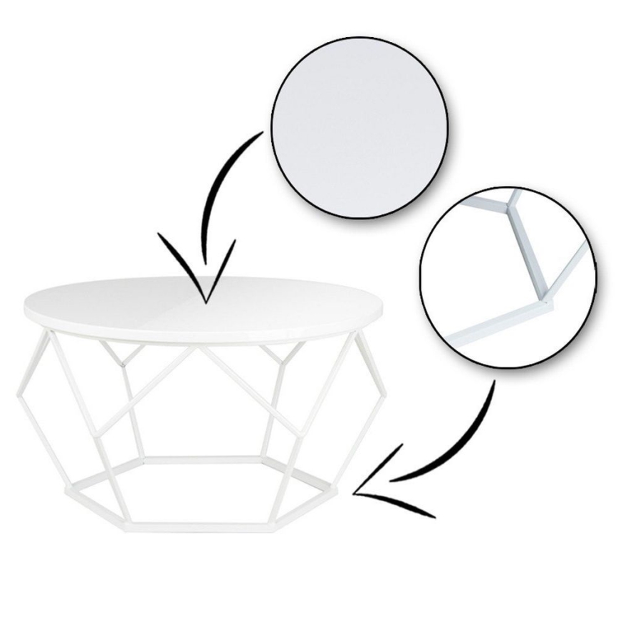 Масичка за кафе DIAMOND 40x70 см бяла