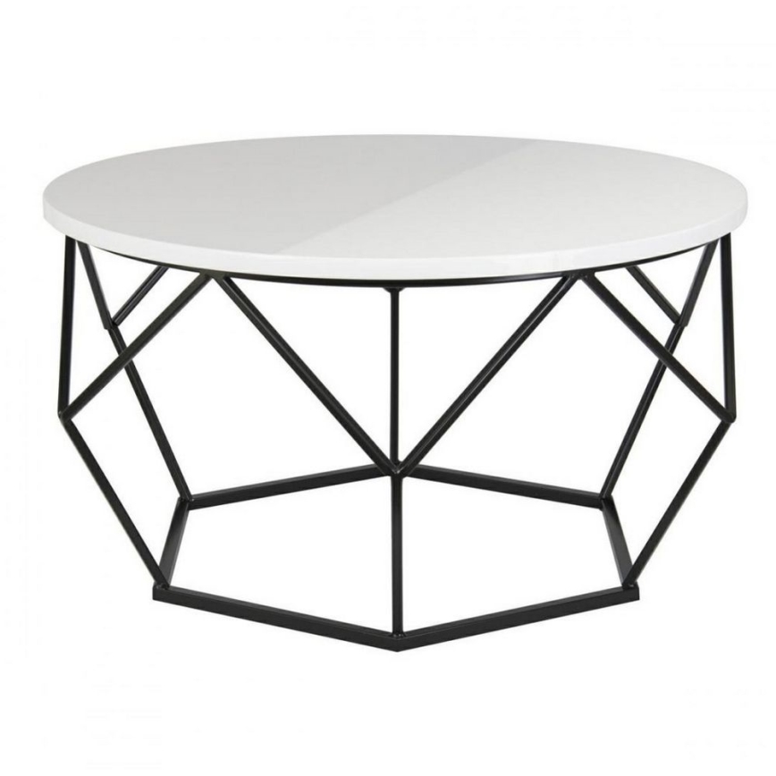 Масичка за кафе DIAMOND 40x70 см черен/бял