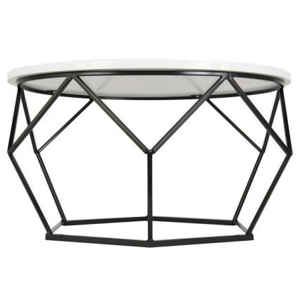 Масичка за кафе DIAMOND 40x70 см черен/бял