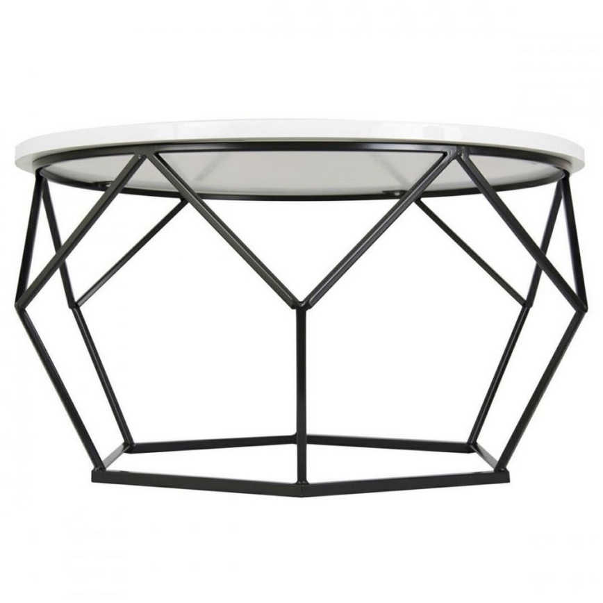 Масичка за кафе DIAMOND 40x70 см черен/бял