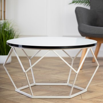 Масичка за кафе DIAMOND 40x70 см черен/бял