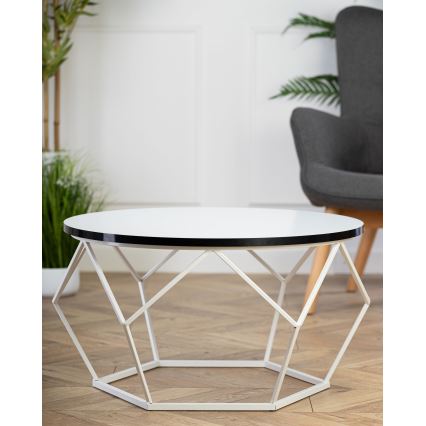 Масичка за кафе DIAMOND 40x70 см черен/бял