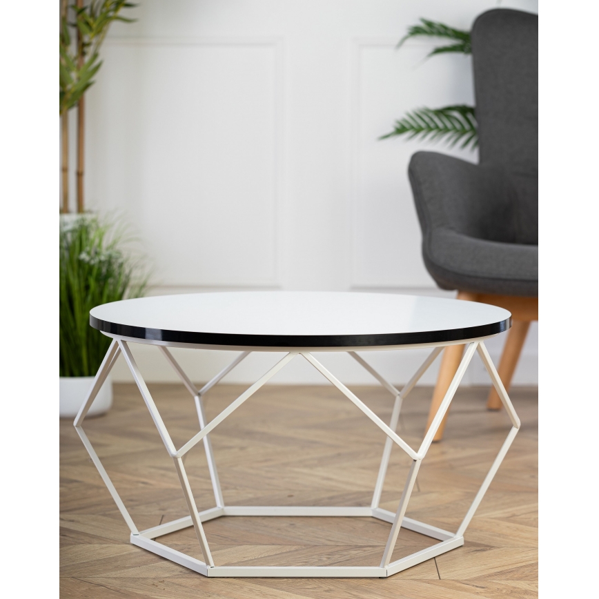 Масичка за кафе DIAMOND 40x70 см черен/бял