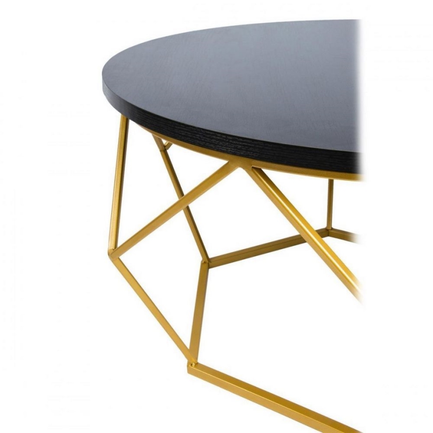 Масичка за кафе DIAMOND 40x70 см златиста/черна