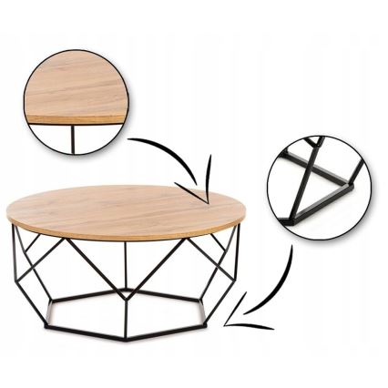 Масичка за кафе DIAMOND 40x90 см черна/кафява