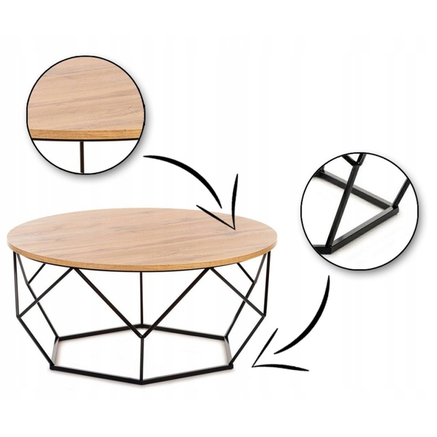 Масичка за кафе DIAMOND 40x90 см черна/кафява