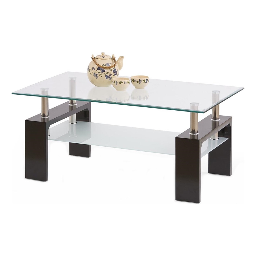 Масичка за кафе DIANA 45x100 cm венге/прозрачен