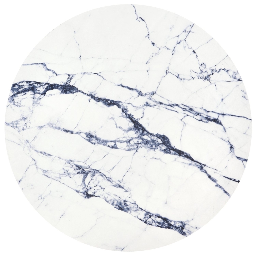 Масичка за кафе HARISSA 41x42 см златист/бял мраморен декор