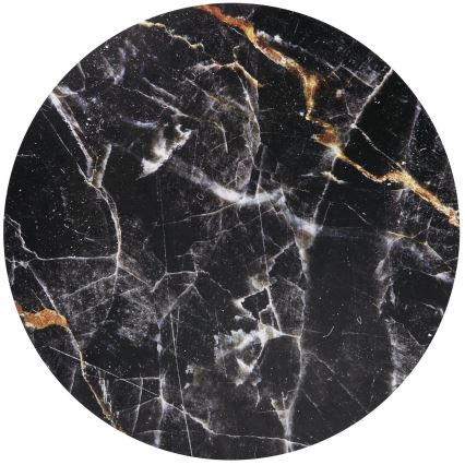 Масичка за кафе HARISSA 41x42 см златист/черен мраморен декор