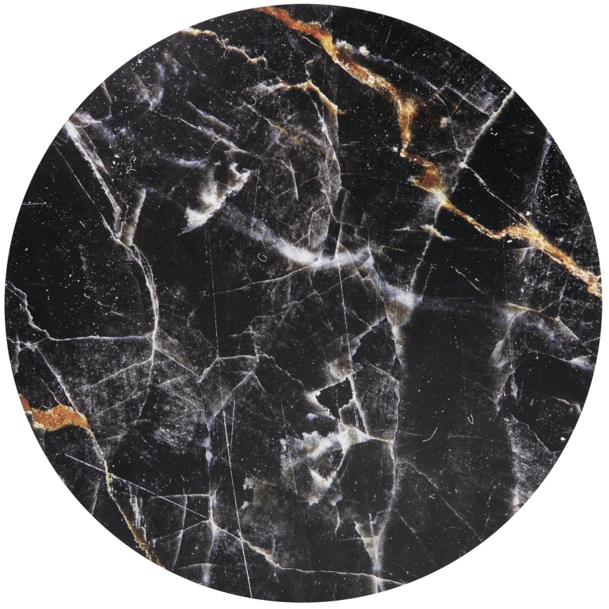 Масичка за кафе HARISSA 41x42 см златист/черен мраморен декор