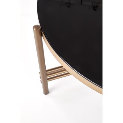 Масичка за кафе ISMENA 41x80 cm златист/черен