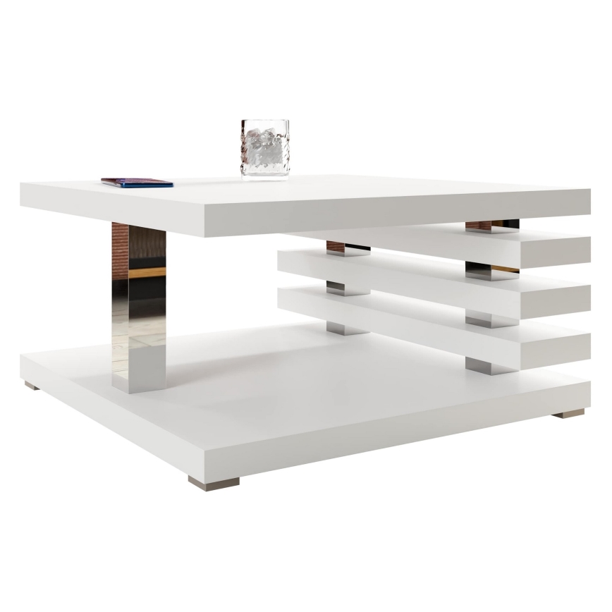 Масичка за кафе KYOTO 31x60 см матово бял