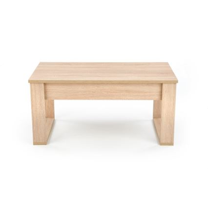 Масичка за кафе с чекмеджета NEA 52x110 см бежов/дъб сонома