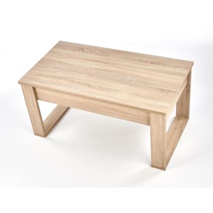 Масичка за кафе с чекмеджета NEA 52x110 см бежов/дъб сонома