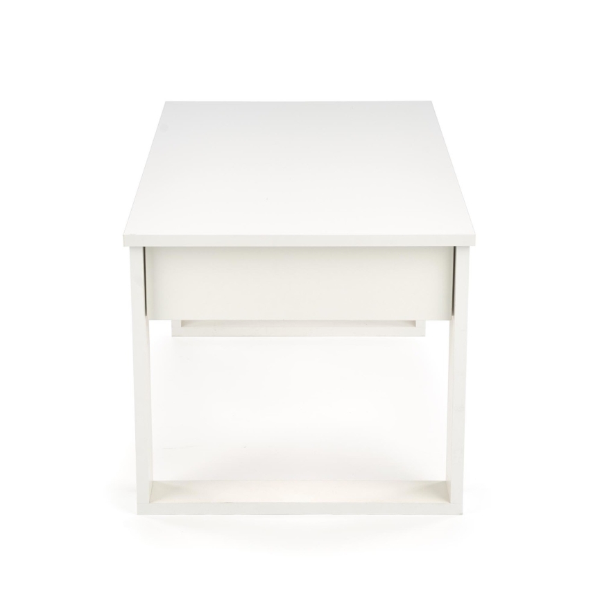 Масичка за кафе с чекмеджета NEA 52x110 см бял