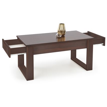 Масичка за кафе с чекмеджета NEA 52x110 см кафяв