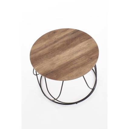 Масичка за кафе NUBIRA 41x60 cm черен/кафяв