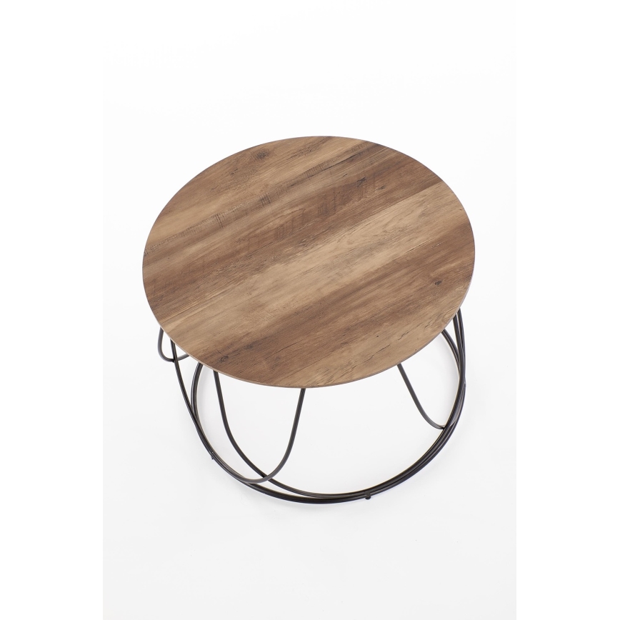 Масичка за кафе NUBIRA 41x60 cm черен/кафяв