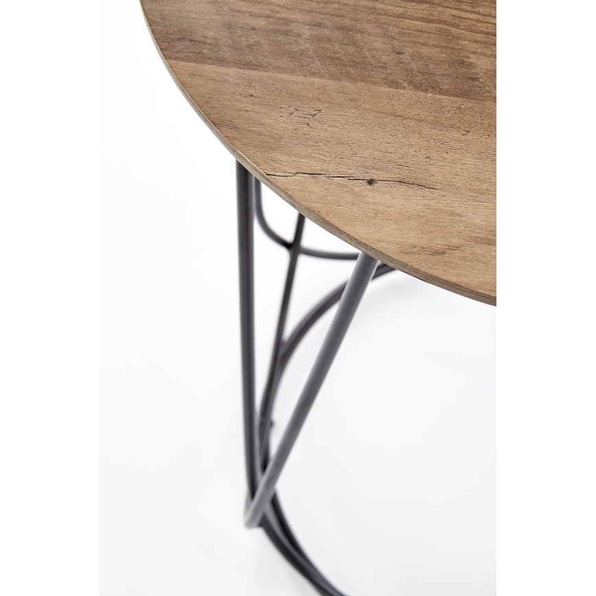 Масичка за кафе NUBIRA 51x40 cm черен/орех