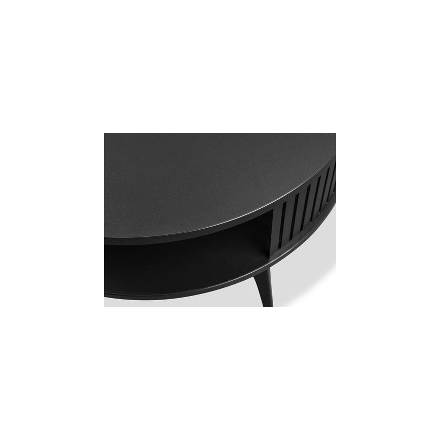 Масичка за кафе ROENNI 44x75 см черен/златист дъб