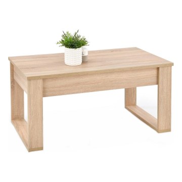 Масичка за кафе с чекмеджета NEA 52x110 см бежов/дъб сонома