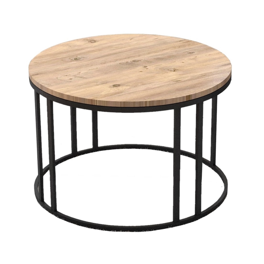 Масичка за кафе SELIN 42x50 см бор атлантик/черен