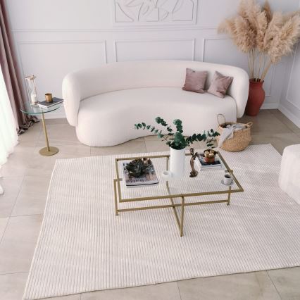 Масичка за кафе SUN 35x94 см златист/прозрачен