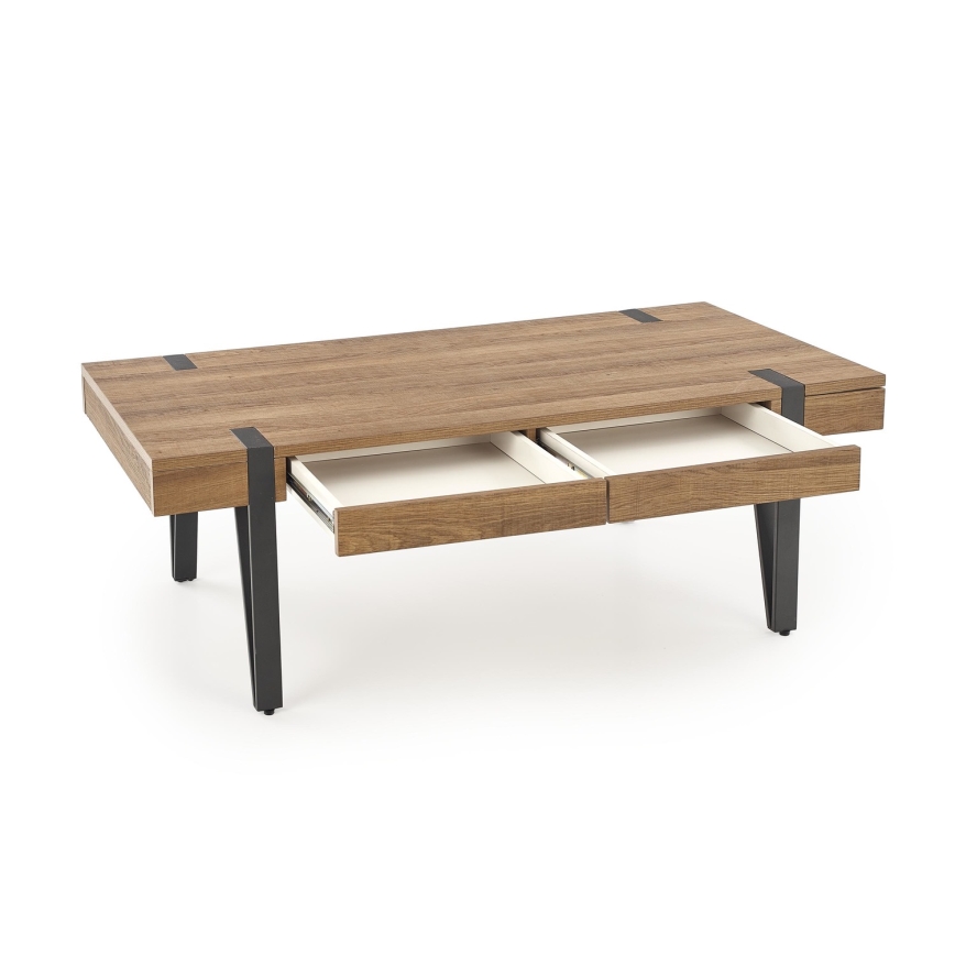 Масичка за кафе TULUZA 41x120 cm златист орех/черен