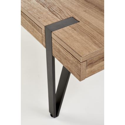 Масичка за кафе TULUZA 41x120 cm златист орех/черен