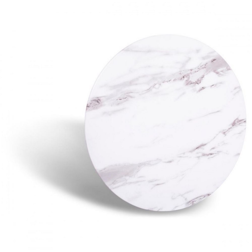 Масичка за кафе VERTIGO 45x80 см лъскав хром/бял