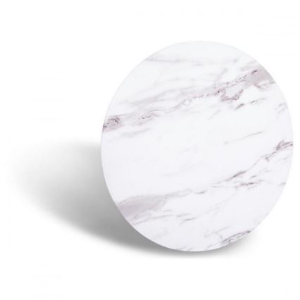 Масичка за кафе VERTIGO 50x60 см лъскав хром/бял