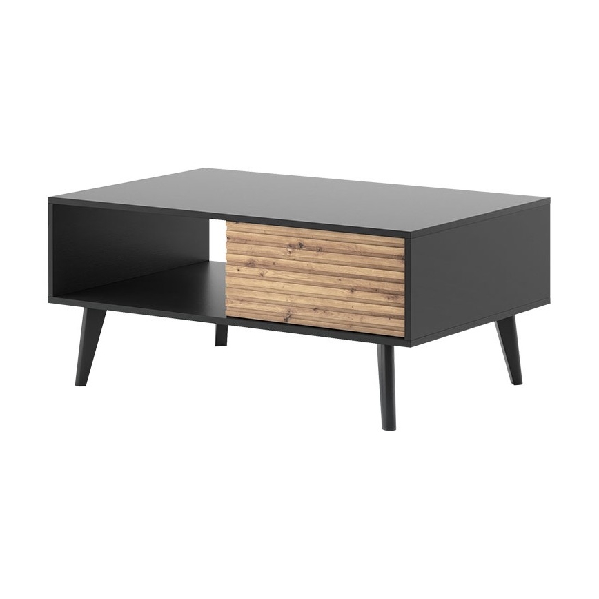 Масичка за кафе WILLOW 46x104 см черен/кафяв