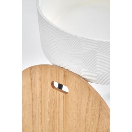 Масичка за кафе AURA 45x38 см бял/черен/бежов