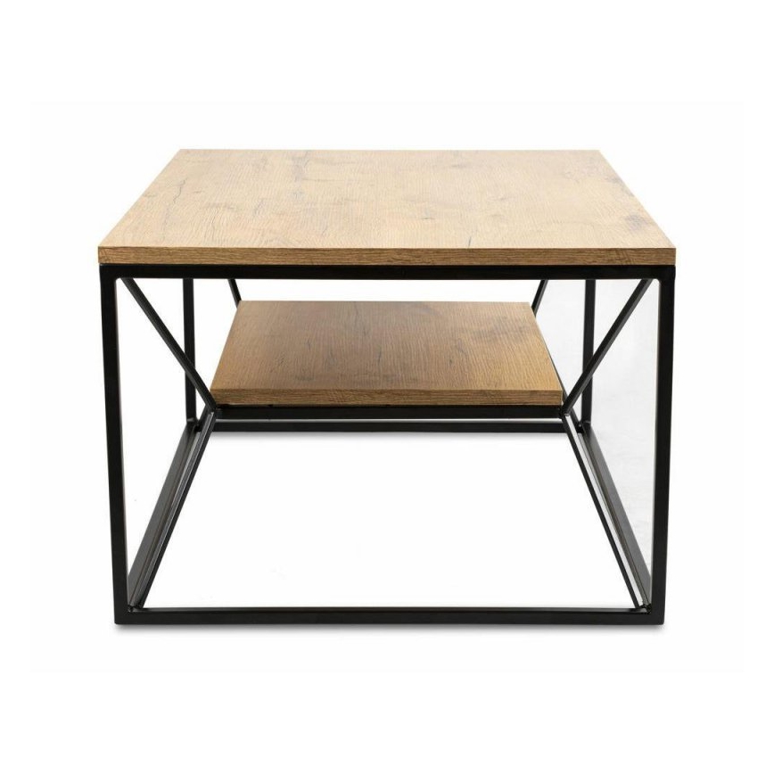 Масичка за кафе BASICLOFT 40x80 см черна/кафява